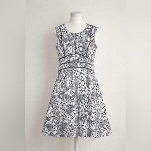 New TITLE NINE Tank Dream Cozumel Dress Print Size Medium Black White Women’s